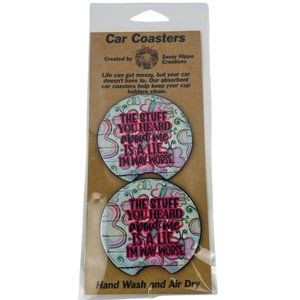 Car Coasters The Stuff You Heard About Me Is a Lie I'm Way Worse Set of 2